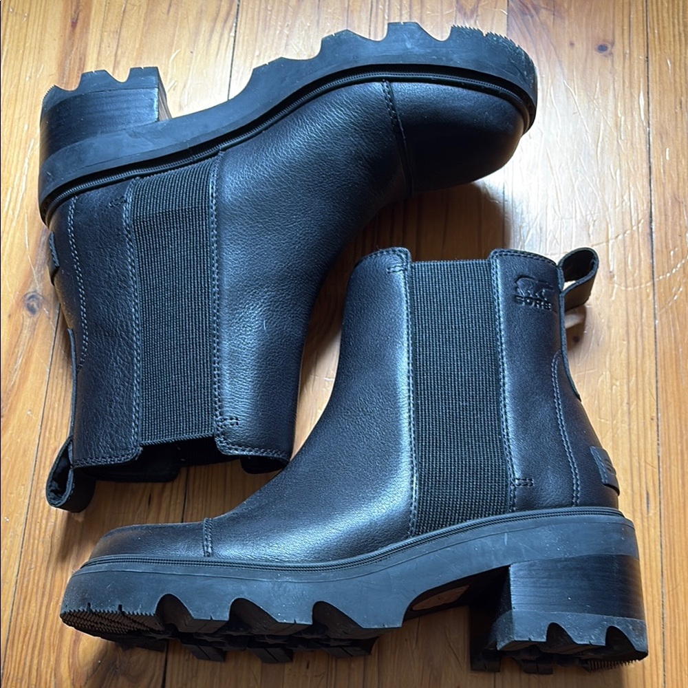 7.5 Sorel Ankle Boots Chunky Chelsea Style